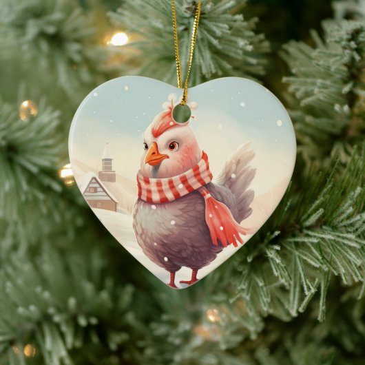 Boerderij Kip Dier, Kawaii Leuke Pet Lover Gift Keramisch Ornament (Boom)