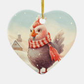 Boerderij Kip Dier, Kawaii Leuke Pet Lover Gift Keramisch Ornament (Voorkant)