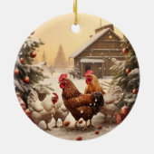 Boerderij Kip Dier, Kawaii Leuke Pet Lover Gift Keramisch Ornament (Achterkant)