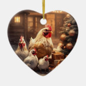 Boerderij Kip Dier, Kawaii Leuke Pet Lover Gift Keramisch Ornament (Voorkant)