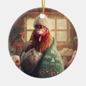 Boerderij Kip Dier, Kawaii Leuke Pet Lover Gift Keramisch Ornament (Voorkant)