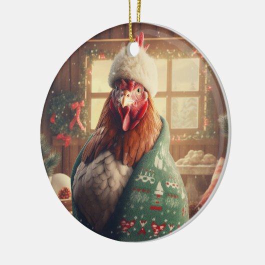 Boerderij Kip Dier, Kawaii Leuke Pet Lover Gift Keramisch Ornament (Links)