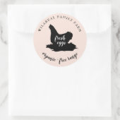 boerderij kip klassieke ronde stick ronde sticker (Tas)