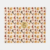 Boerderij Kip | Monogramdeken Kippen Fleece Deken (Voorkant (Horizontaal))