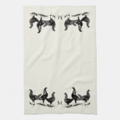 Boerderij-kip, monogramma, van het land theedoek (Verticaal)