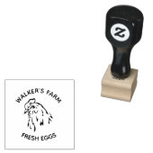 Boerderij Kip Vintage Gepersonaliseerde Eierstempe Rubberstempel (Gestempeld)