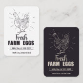 Boerderij kipeieren, vers visitekaartje (Voorkant / Achterkant)