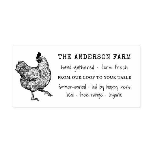  Boerderij kipfamilie - eierkarton Zelfinktende Stempel (Design)