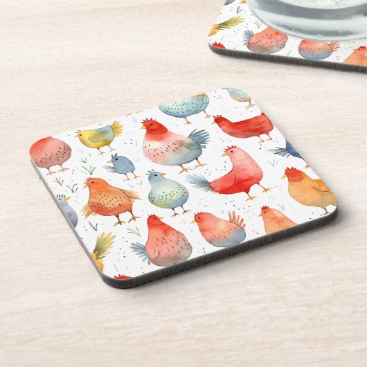 Boerderij Kippen Bier Onderzetter (Linkerzijde)