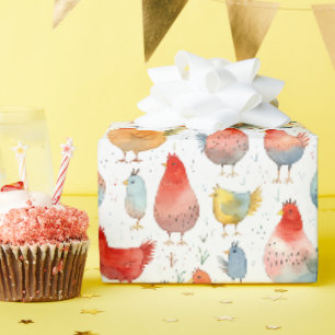 Boerderij Kippen Cadeaupapier