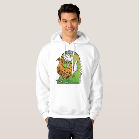 Boerderij Kippen Hoodie (Voorkant volledig)