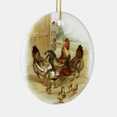  Boerderij kippen Keramisch Ornament (Rechts)