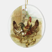  Boerderij kippen Keramisch Ornament (Links)