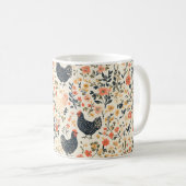 Boerderij kippen, kippen \ Flowers Cottage Koffiemok (Voorkant rechts)