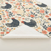 Boerderij kippen, kippen \ Flowers Cottage Sherpa Deken (3/4)