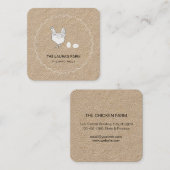 Boerderij kippen Land Hen Vierkante Visitekaartje (Voorkant / Achterkant)