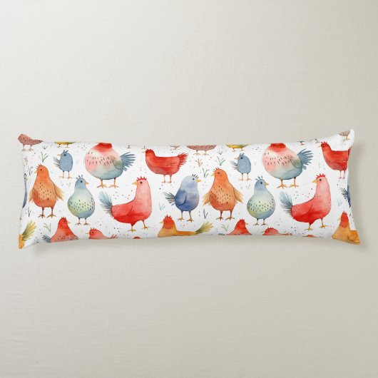 Boerderij Kippen Lichaamskussen (Achterkant)