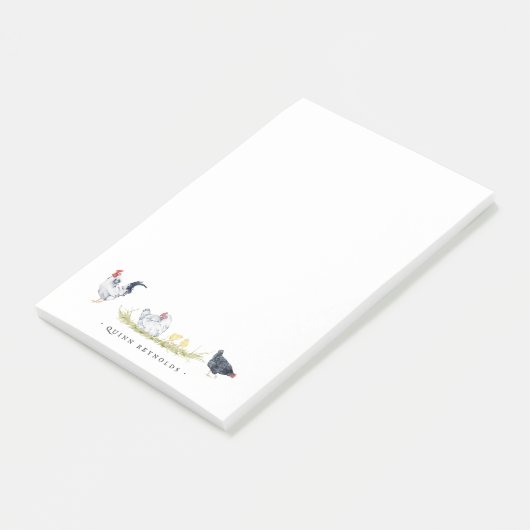Boerderij Kippen | Monogram Briefpapier Post-it® Notes (Schuin)