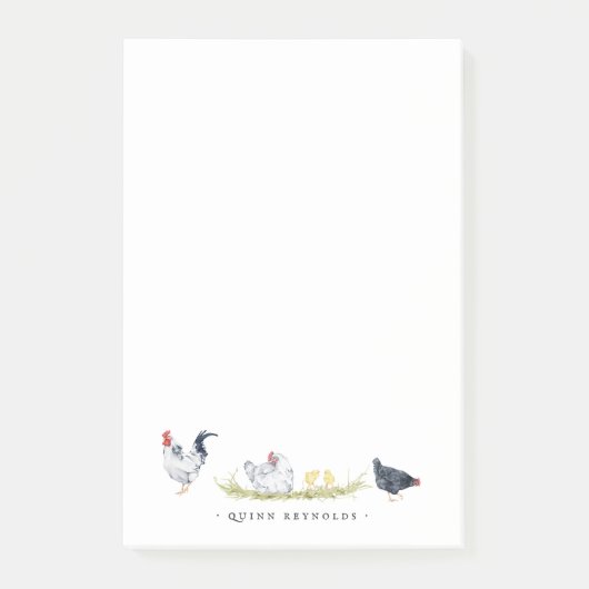 Boerderij Kippen | Monogram Briefpapier Post-it® Notes (Voorkant)