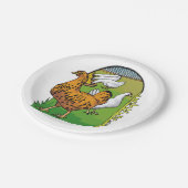 Boerderij Kippen Papieren Bordje (Gekanteld)