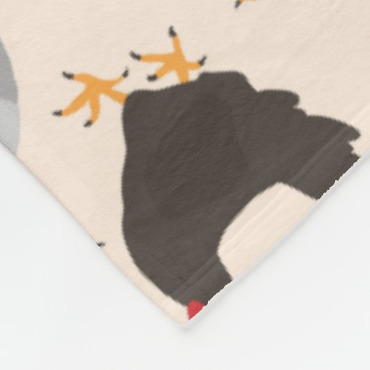 Boerderij kippen Patroon Fleece Deken (Hoek)