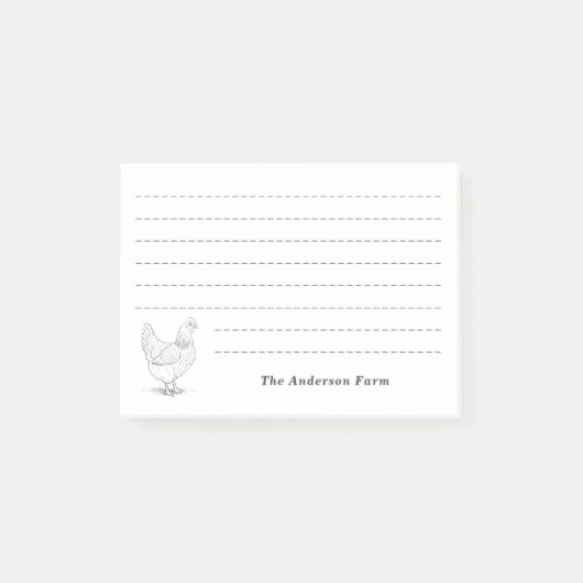 Boerderij kippen post-it® notes (Voorkant)