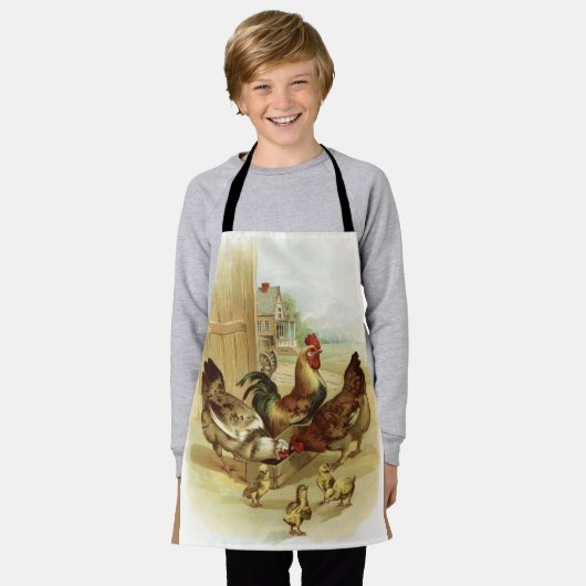 Boerderij kippen Schort (Gedragen)