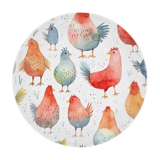 Boerderij Kippen Snijplank (Voorkant)