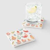 Boerderij Kippen Stenen Onderzetter (Zijkant)