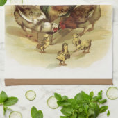  Boerderij kippen Theedoek (Gevouwen)