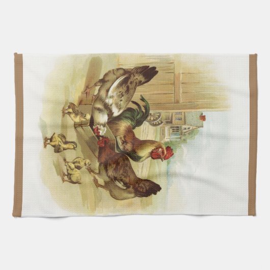  Boerderij kippen Theedoek (Horizontaal)