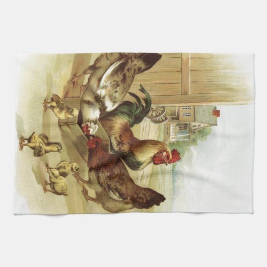  Boerderij kippen Theedoek (Horizontaal)