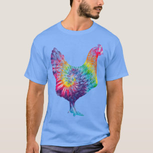 Boerderij kippen Tie Dye Hippie Pluimvee T-shirt