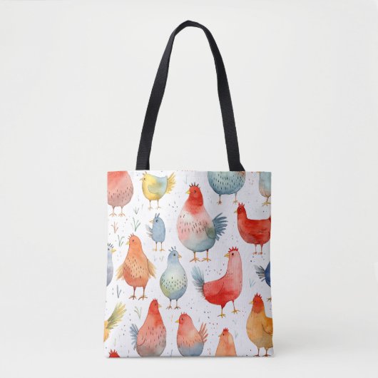 Boerderij Kippen Tote Bag (Voorkant)