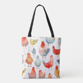Boerderij Kippen Tote Bag (Achterkant)