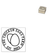 Boerderij kippen Vers logo Rubberstempel (Gestempeld)