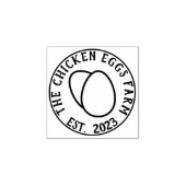 Boerderij kippen Vers logo Rubberstempel (Afrduk)
