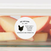 Boerderij kippeneieren toevoegen naam jaar adres c labels (Aangebracht)