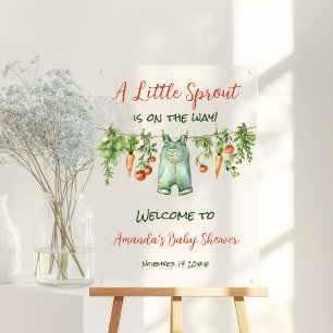 Boerderij Kleintje Spruit Waslijn Baby Shower Acryl Bord
