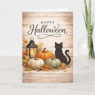 Boerderij Kleurrijke Pompoenen Halloween Kaart