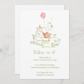 Boerderij knuffel dierentuin verjaardagsfeest uitn kaart (Voorkant / Achterkant)