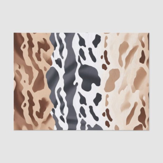 Boerderij Koe Animal Print Tissuepapier (Voorkant)