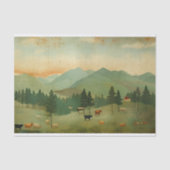 Boerderij koe decoupage tissuepapier (Voorkant)