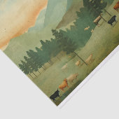 Boerderij koe  decoupage tissuepapier (Detail)