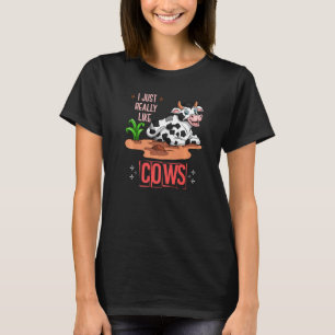 Boerderij Koe Dier Boer Ik Houd Echt Van Koe T-shirt