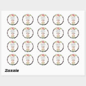 Boerderij Koe Floral Girls Birthday Sticker (Vel)