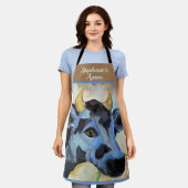 Boerderij Koe Gepersonaliseerd Schort (Gedragen)