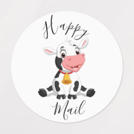 boerderij koe Happy Mail Labels