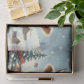 Boerderij Koe in Preppy Winter Kleding en Pet Wint Tissuepapier (Geschenk)