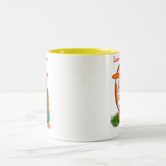 Boerderij Koe Love U Mom Tweekleurige Koffiemok (Center)